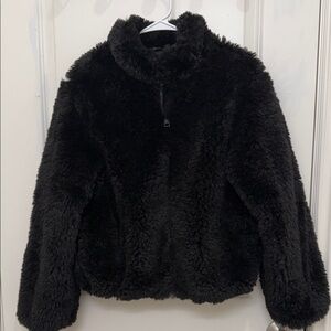 Zara Black Fuzzy Jacket